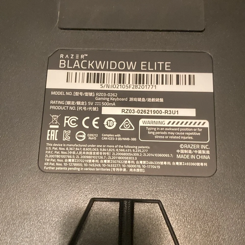 Razor blackwidow elite mechanical keyboard